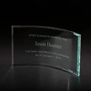 Custom Printed Times Medium Glass Award