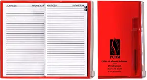 Zip-Back Address Book with Pen - Translucent