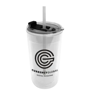 Transparent Tumbler with 2-in-1 Lid with Straw (14 oz.)