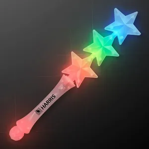Triple Star Flashing Wand with Red, Blue & Green Lights