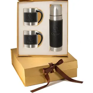 Tuscany Thermal Bottle & Coffee Cups Gift Set