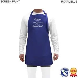 Twill Imported Bib Apron-25" x 28"L