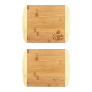 Two-Tone Bamboo Cutting Board  11" x 8-3/4" 
