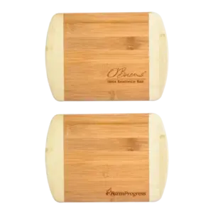 Two-Tone Bar 8" x 5-3/4" Bamboo Cutting Board 
