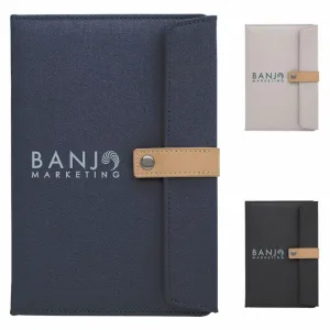 Custom Two-Tone Journal with Leather Closure