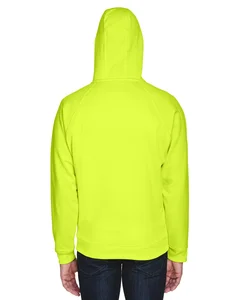 UltraClub Adult Rugged Wear Thermal-Lined Full-Zip Fleece Hooded Sweatshirt