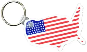 Imprinted USA Key Fob with Flag