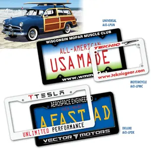 Custom Logo License Plate Frames for Cars and Motorcycles