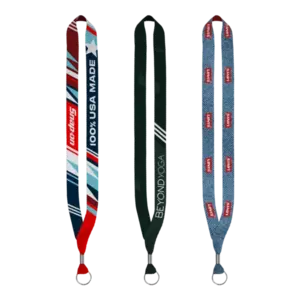 USA Made 0.75" Dye-Sublimated Lanyard with Zinc Crimp & Zinc Split-Ring