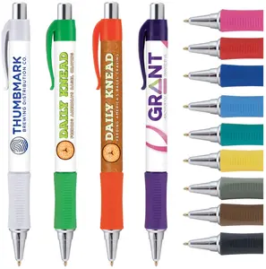 Vision Grip Click Pen with Silver Trim (Black or Blue Ink)