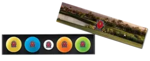 Vivid Customized Golf Ball Set with Hatclip and Ball Marker