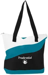 Wave Zippered Tote Bag