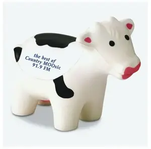 White Cow With Black Spots Stress Shape