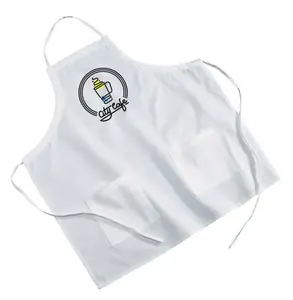 White Poly/Cotton Twill Bbq Apron