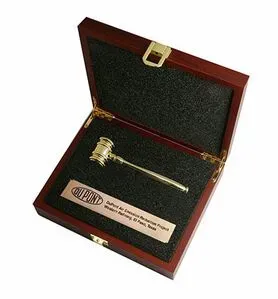 Promotional Wood Box for Gold Gavel