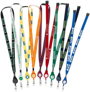 Woven Polyester Breakaway 5/8″ Lanyard with ID Badge Reel