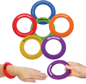 Customizable Silicone Stress Wrist Disc and Throwing Toy