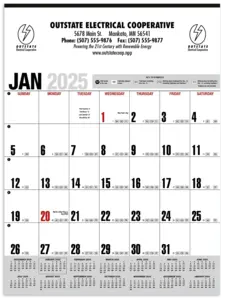 Custom Yearly Record® Gray with Red Calendar