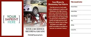 Your Car Service Record & Gas Log Pocket Pamphlet