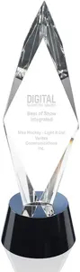 Zenith 13" Custom Optical Crystal Arrowhead Award