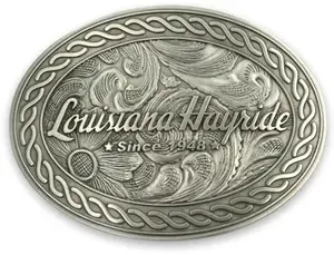 Zinc Die Cast Belt Buckle Antique Silver 3-D Design 