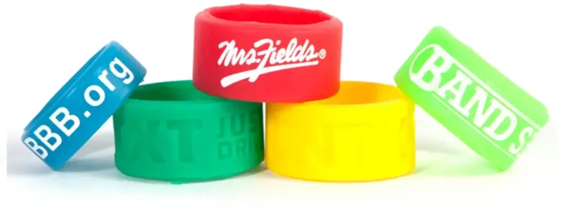 Custom Silicone Rings (1/2" Debossed) — view 2
