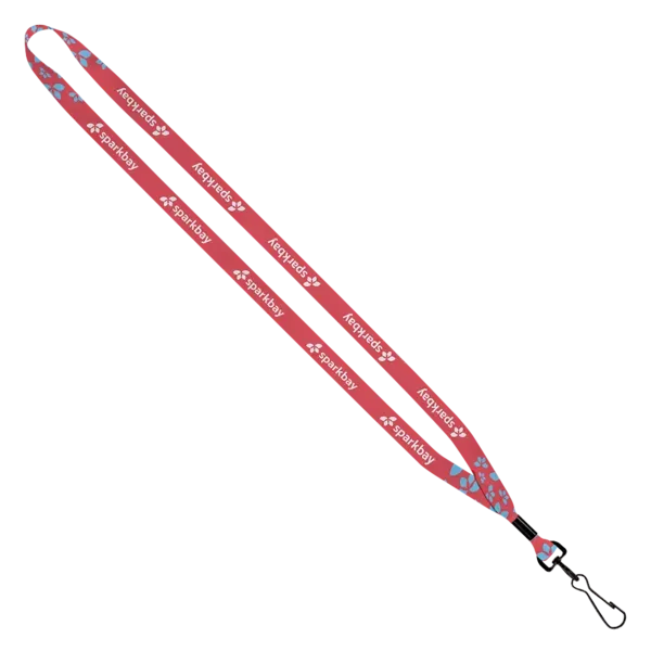 Dye-Sublimated Lanyard with Metal Crimp and Swivel Snap Hook - 1/2"