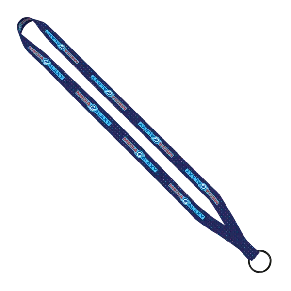 Polyester Dye Sublimated Lanyard with Metal Split Ring - 1/2"