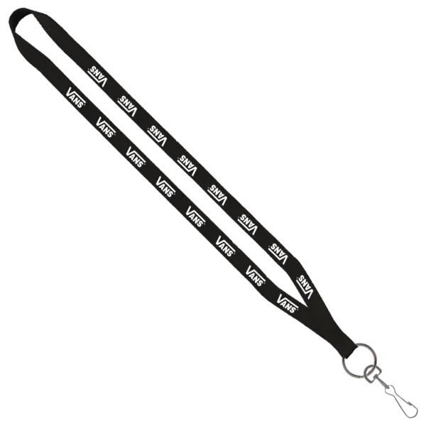 Polyester Lanyard with Sewn Metal Swivel Snap Hook - 1/2"