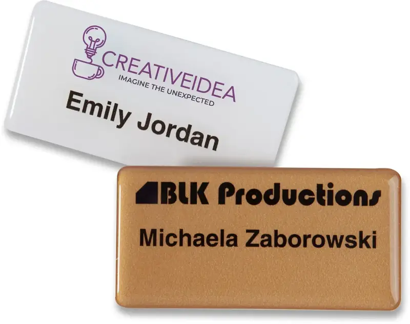 Custom PVC Name Badge - 1.5" x 3"