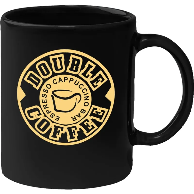 1 Color Ceramic Mug: Black