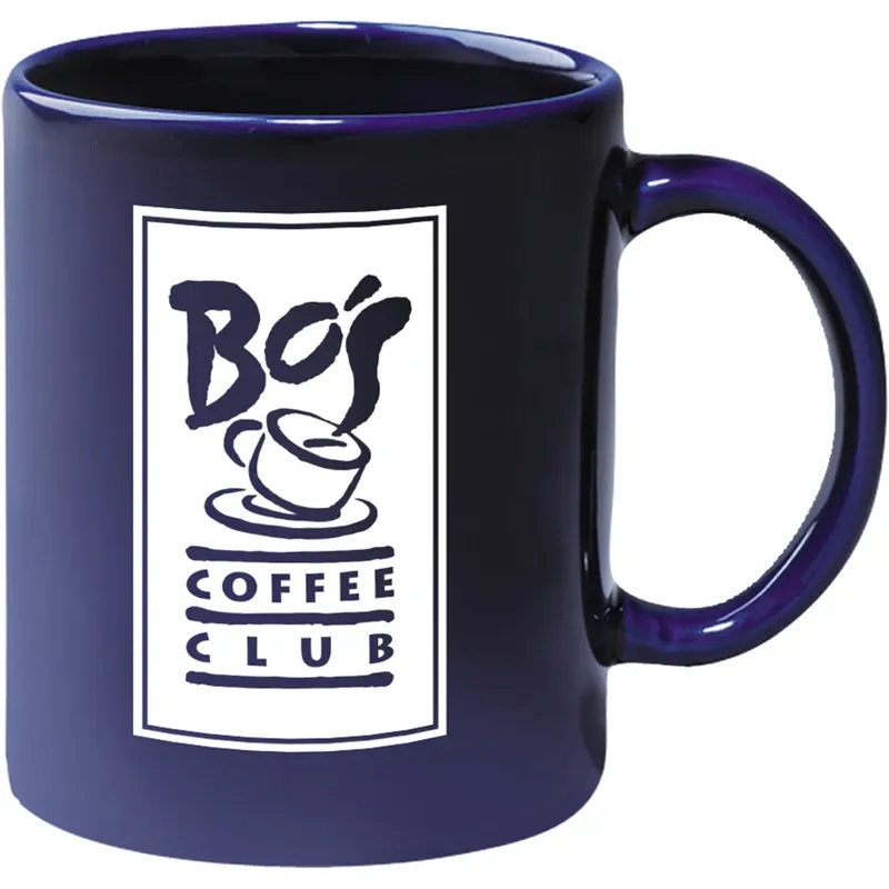 1 Color Ceramic Mug: Cobalt