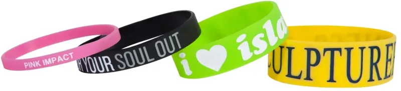 Custom Color Fill Silicone Wristbands — view 2