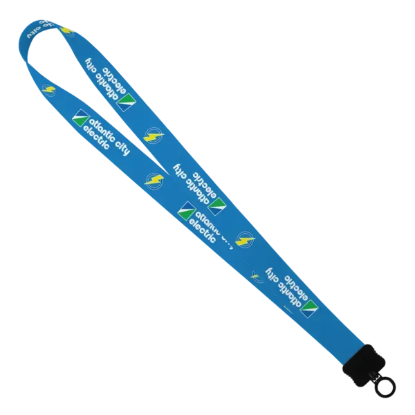 1" Dye-Sublimated Stretchy Elastic Lanyard with Plastic Clamshell and Plastic O-Ring