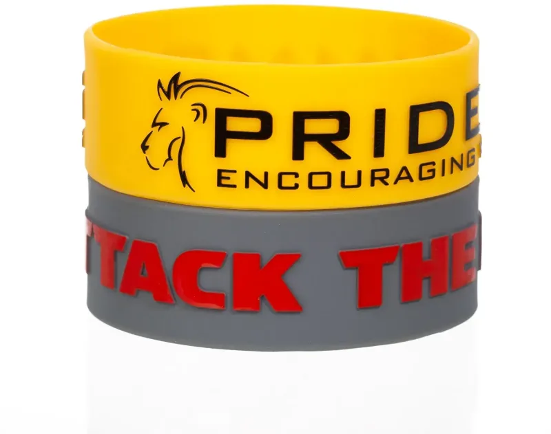 Custom Embossed Silicone Wristband — view 2