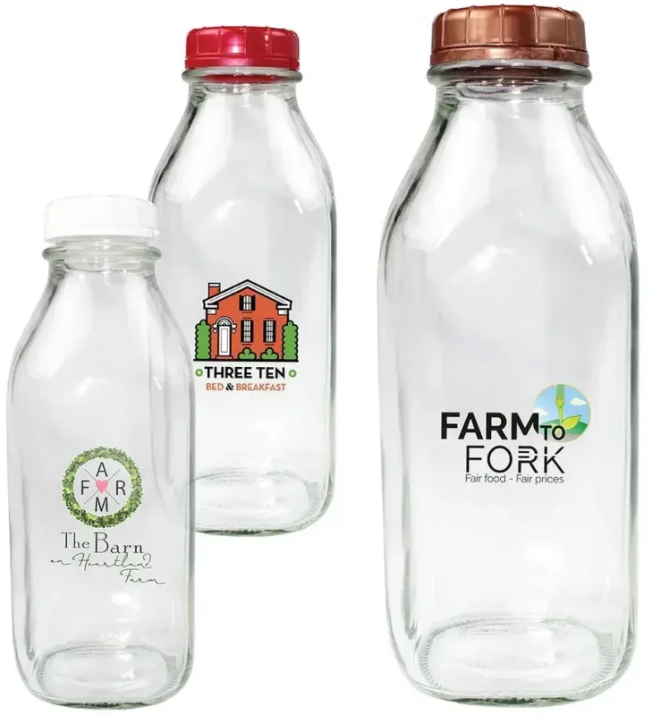 1 Quart Glass Milk Bottle With Lid — view 5