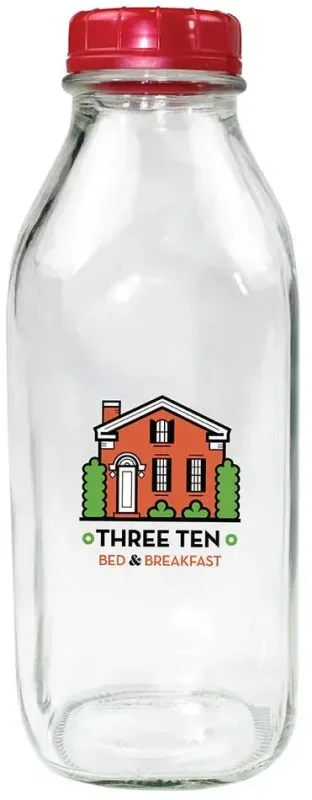 1 Quart Glass Milk Bottle With Lid — view 6