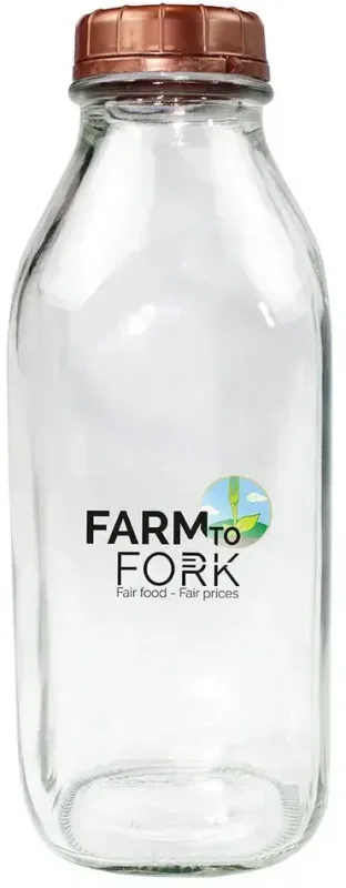 1 Quart Glass Milk Bottle With Lid — view 7