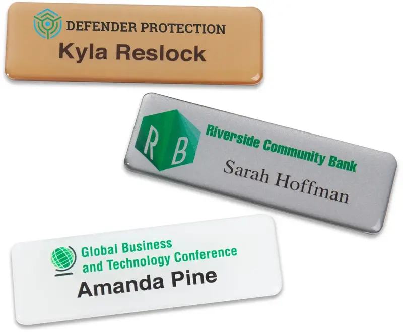 Custom PVC Name Badge - 1" x 3"