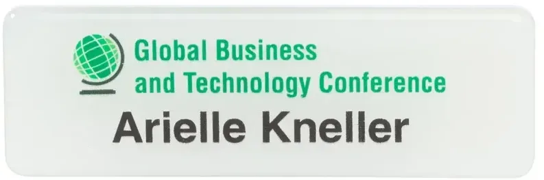 Custom PVC Name Badge - 1" x 3" — view 2