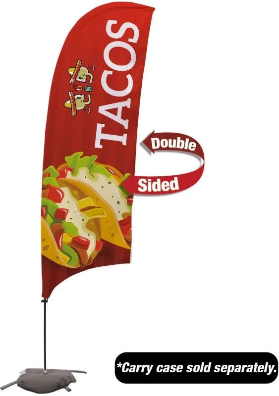 10.5' Value Razor Sail Sign Kit (Double-Sided with Cross Base) — view 6