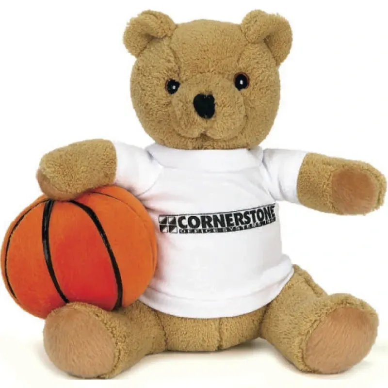 Basketball Player Stuffed Bear - 10"