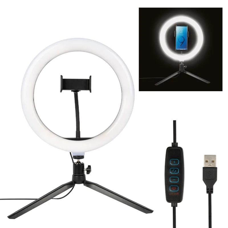 LED Ring Light With Phone Holder - 10" — view 3