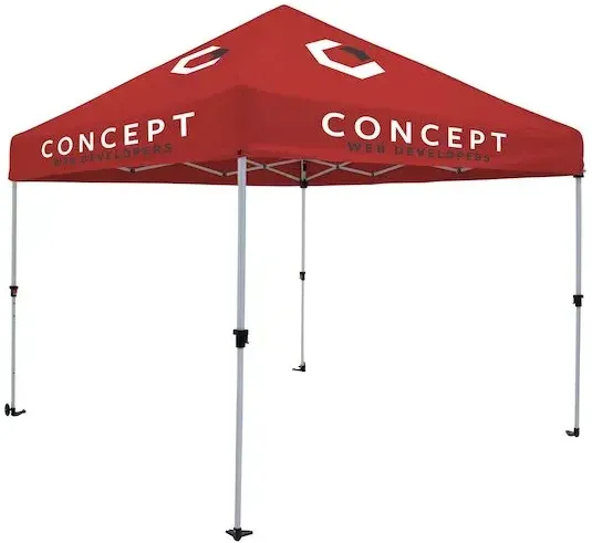 10' Omni Tent Kit (Full-Color Imprint, 4 Locations)