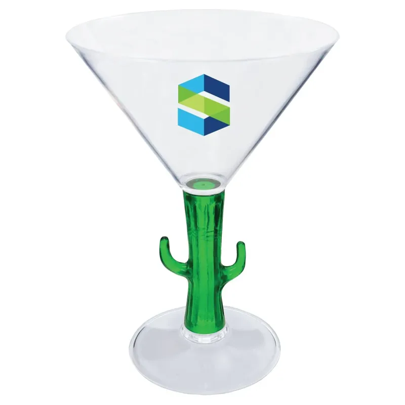 10 oz. Novelty Stem Plastic Martini Glass — view 3