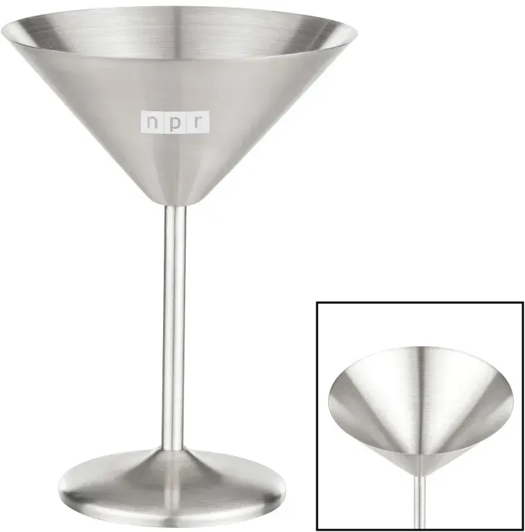 Custom Engraved Stainless Steel Martini Glass