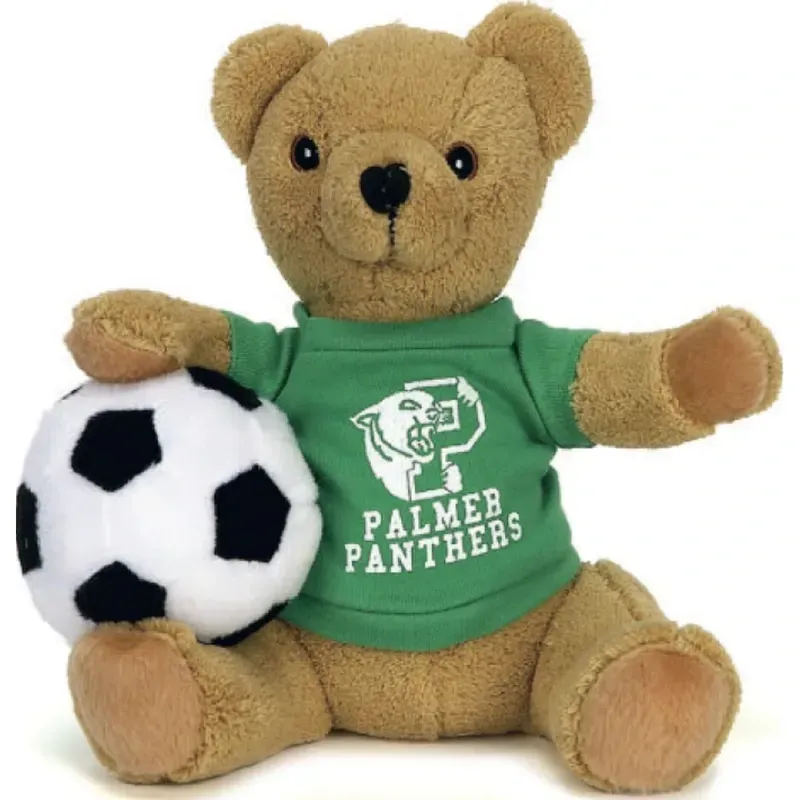 Soccer Player Stuffed Bear - 10"