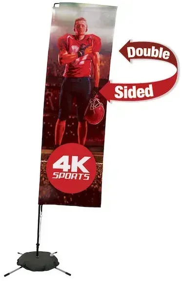 10' Streamline Rectangle Sail Sign Kit (Double-Sided with Scissor Base)