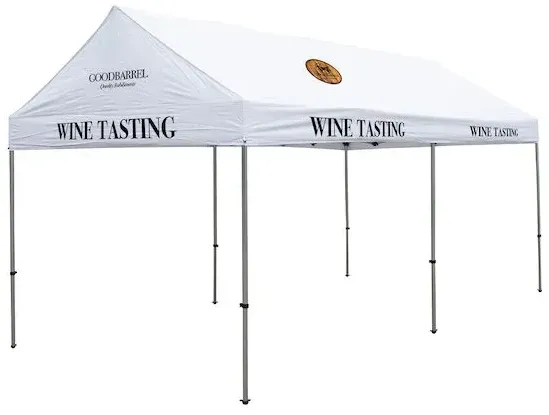 10' x 20' Premium Gable Tent Kit (Full-Color Imprint, 5 Locations)