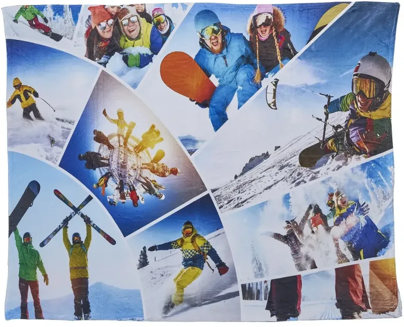 100% Polyester Mini Epic Plush Sublimated Blanket — view 3